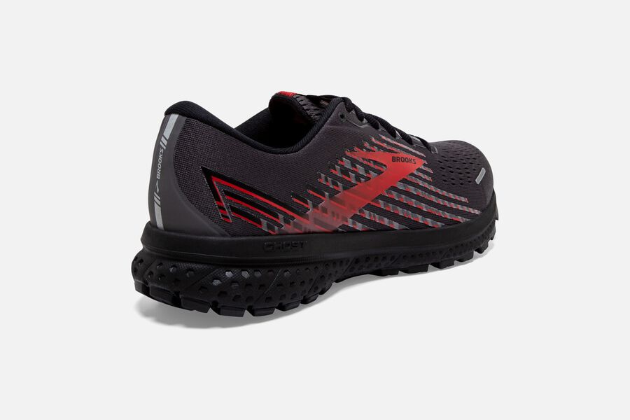 Brooks Ghost 13 GTX Road Running Shoes Mens - Black/Red - FTCIO-5481